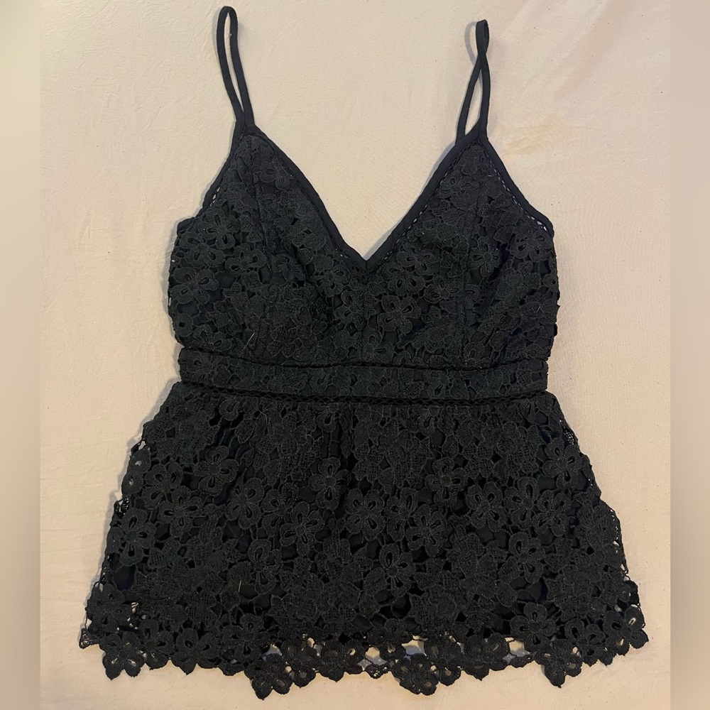 Abercrombie and Fitch black textured shirt size extra small